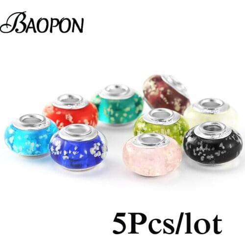 2Pcs/Lot Colorful Luminous Murano Glass Beads Charm Combination 3mm Bracelet & Bangle For Women Birthday Fashion Jewelry Gift