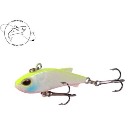 3D Eyes Mini VIB 4.5cm/4g Submersible Trembling Swing Plastic Hard Bait With Sharp Treble Hook Wobblers Sinking Swimbait