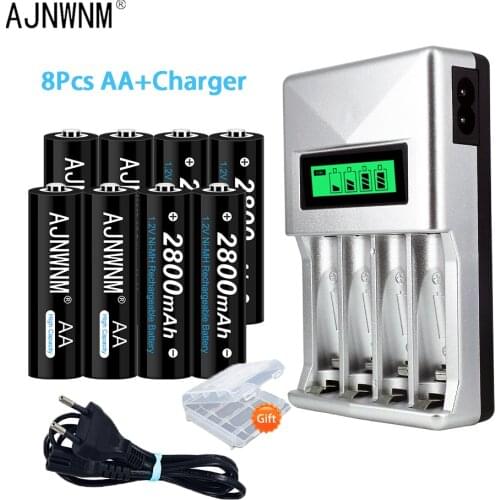AJNWNM 1.2V Ni-Mh AA Rechargeable Battery for Microphone Rechargeable Batteries AA