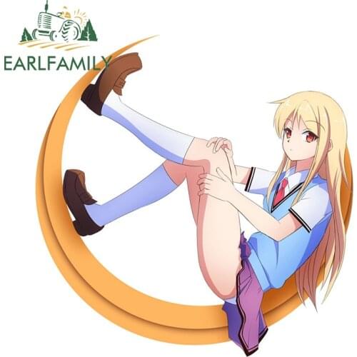 EARLFAMILY 13cm x 12.8cm for Mashiro Shiina Car Stickers Anime Waterproof Decals Creative Laptop Skateboard Decor Vinyl Car Wrap