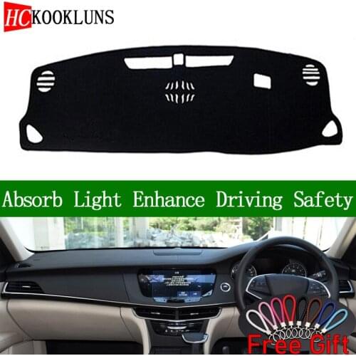 For Cadillac CT6 2016 2017 2018 2019 Right Hand Drive Dashboard Cover Car Stickers Dash Mat Carpet Interior Accessories