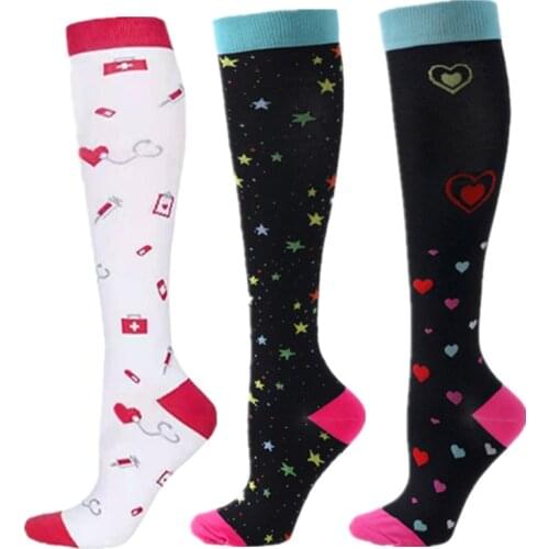 New Compression Stockings Fit Medical Varicose Veins Blood Circulation Pregnancy Edema Diabetes Nursing Compression Knee Socks