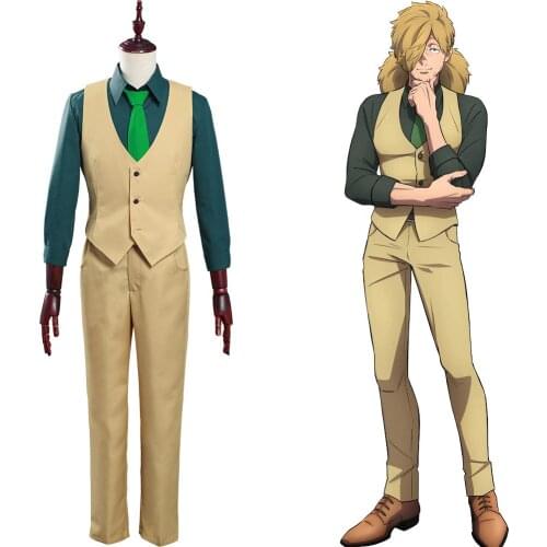 Anime Kemono Jihen Kohachi Inugami Cosplay Costume Vest Shirt Pants Outfits Halloween Carnival Costume