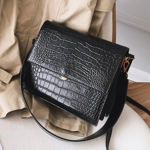 Fashion Crocodile Shoulder Bags For Womens Designer Handbags High Quality PU Leather Women Totes Ladies Alligator Crossbody Bag