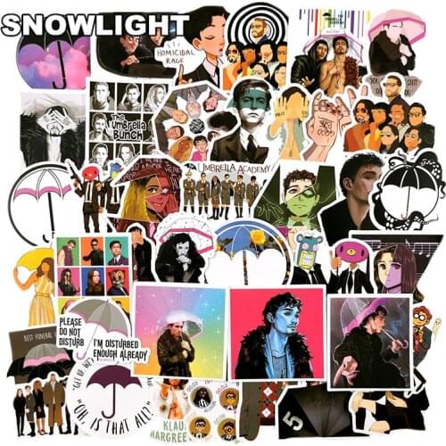 10/30/50pcs/set The Umbrella Academy American Classic Tv Series Stickers For Laptop Luggage Car Kids Toys Skateboard Notebook