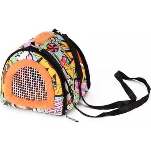 Portable Small Pet Travel Bag Hamster Carrier Breathable Outdoor Hedgehog Bag