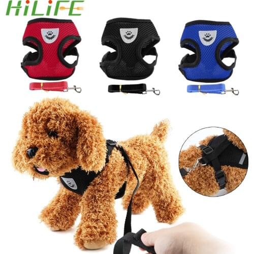HILIFE Adjustable Vest Dog Cat Mesh Harness Pet Collars Pet Products Dog Supplies Polyester Soft For Small Medium Dog