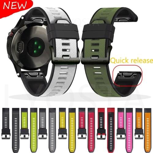 NEW 22 26mm Smart Sport Silicone Quick Release Replacement Strap For Garmin Fenix 6 6S 6X Pro 5 5X Plus 3 HR Wristband Bracelet