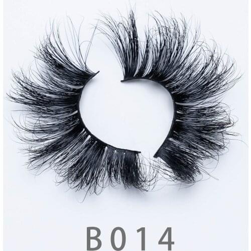 25mm B14 5D Long Fluffy Mink Lashes Natural 6D Eyelashes Strip 3D Mink Lashes Dramatic Hair False Eyelashes Extension