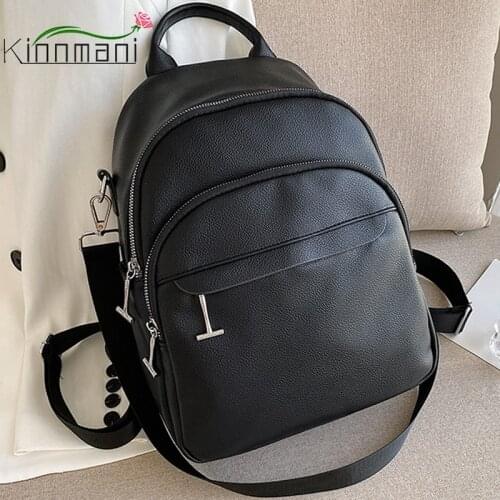 New Luxury Women Leather Backpack Purse High Quality Bagpack for Teenage Girls Travel Rucksack Female High capacity Mochilas Sac