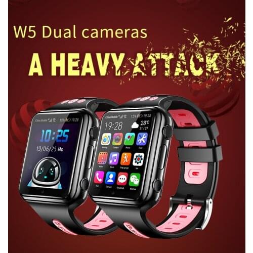 W5 4G GPS Wifi location Student/Kids Smart Watch Phone android system clock app install Bluetooth Smartwatch 4G SIM Card