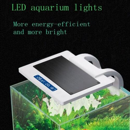 LED Lighting for Planted Aquarium, 3 color-mode, 8w with 2 LCD temperature