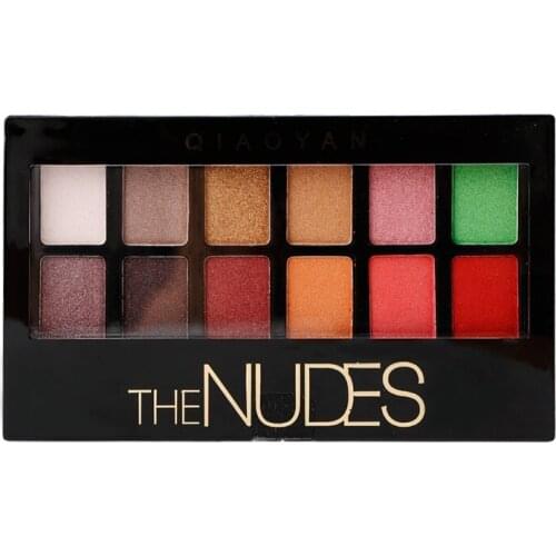 12 Colors Eyeshadow Professional Makeup Palette Natural Shimmer Matte Nudes Make Up Cosmetic Eye Shadow Plate