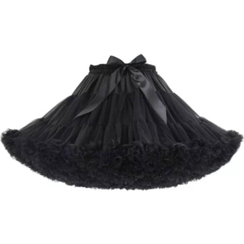 Women Multi-Layer Pleated Ballet Dance Short Tutu Skirt Puffy Drawstring Waist Hoopless Cosplay Petticoat Crinoline Underskirt