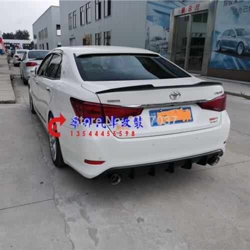 For Crown Spoiler 2016-2018 Toyota Carbon Fiber rear boot Wing Spoiler Rear Roof Spoiler Wing Trunk Lip Boot Cover Car Styling