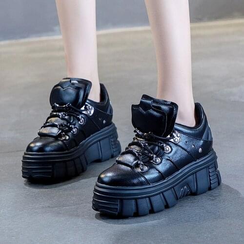AARDIMI Punk Style Flat Platform Shoes Women Sneakers Increased Ladies Shoe Creepers Female Trainers Zapatillas Deportivas Mujer