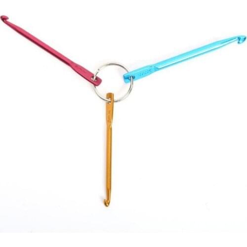 3PCS/Set 3/4/5MM Keychain Hooks DIY Multicolor Crafts Knitting Needles Mini Aluminum Crochet Hook LX6878