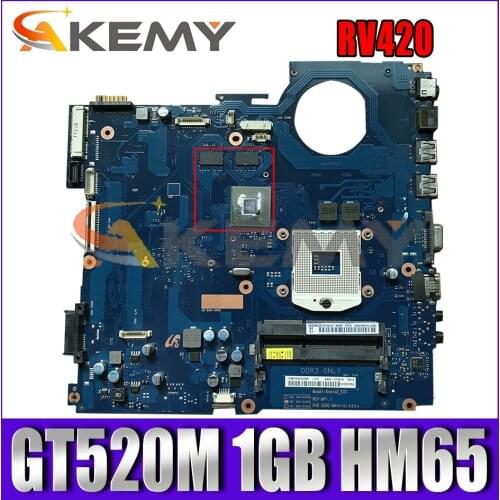 AKEMY For Samsung RV420 Laptop Motherboard BA92-08151A BA92-08151B BA41-01610A BA41-01608A GT520M 1GB HM65