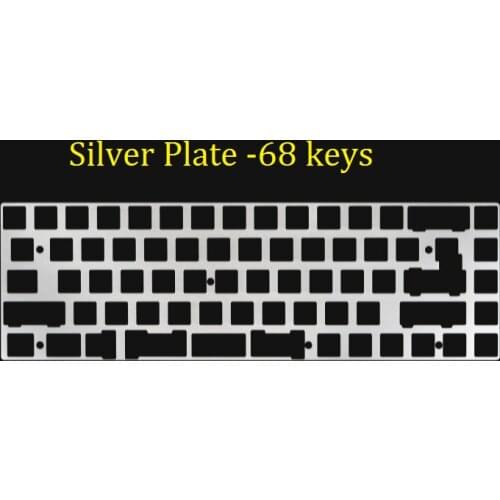 CNC Aluminum Plate 68 Keys Layout 65% size Metal plate for Mechanical Keyboard