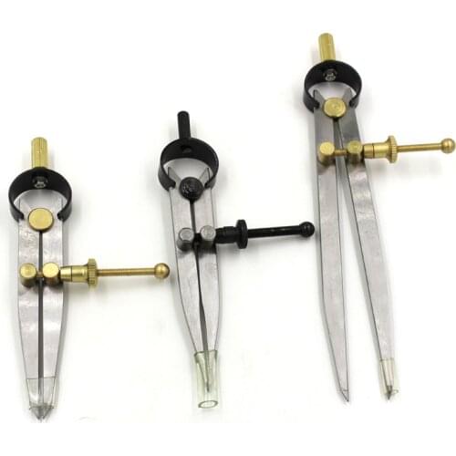 1pcs Adjustable Pitch Gauge Leather Spacing Compass Tools Painting Divider Leather Marking Scriber Compass DIY Leathercraft Tool