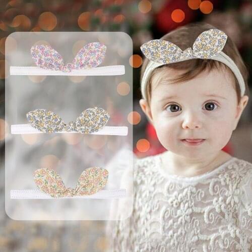 Baby Girl Bunny Headband Set Newborn Toddlers Hairbow Turban Rabbit Ears Children Hairband Bebes Headwrap Photo Props Headwear