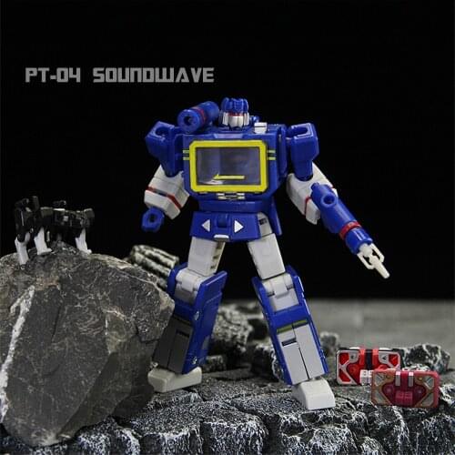 PT Transformation PT04 PT-04 Soundwave With Tape G1 Mini Pocket Guerra KO DX9 Small Scale Action Figure Toys