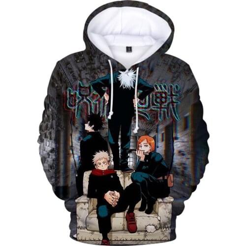 Jujutsu Kaisen 3D Printed Hoodies Anime Cosplay Sweatshirt Men Women Fashion Oversized Hoodie Harajuku Hip Hop Streetwear Unisex
