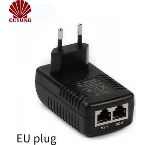 DC12V 1A POE (Power Over Ethernet) Injector 12W Wall Plug POE Switch for CCTV POE IP Cam Power Adapter EU/US/AU/UK plug Optional