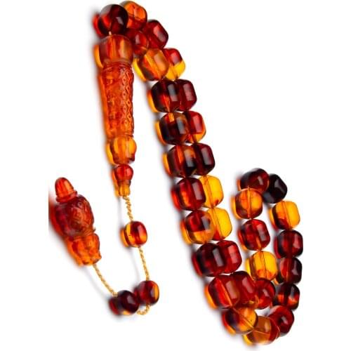 Islamic Tasbih Muslim Rosary Beads 33 Prayer Rosary For Men Bracelet For Men Accessory amber oltu amber stone Handmade Turkey