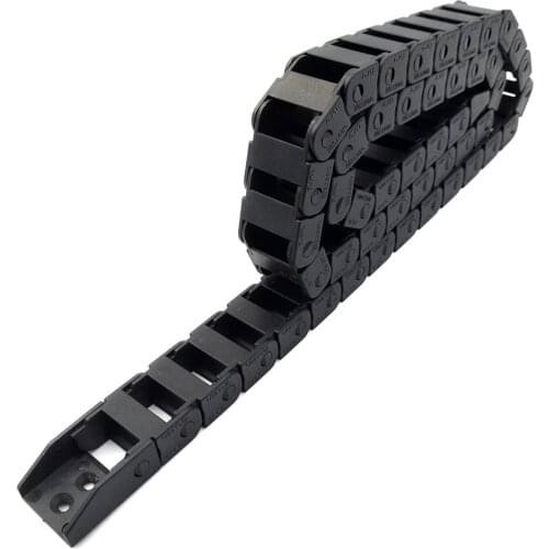 JFLO 10x20mm 1Meter Wire Carrier Cable Drag Chain Towline With Connectors For CNC Router Machine Tools Transmission Freeshipping