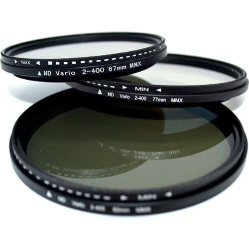 Camera Adjustable Neutral Density Filter ND2-400 37/43/46/49/52/55/58/62/67/72/77/82 Mm Variable Camera Lens Filter
