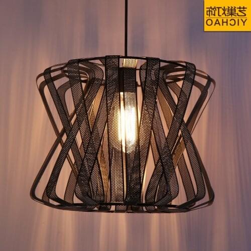 Industrial Air Personality American Country Chandelier Personalized Restaurant Cafe Iron Gauze Retro Chandelier luminaire