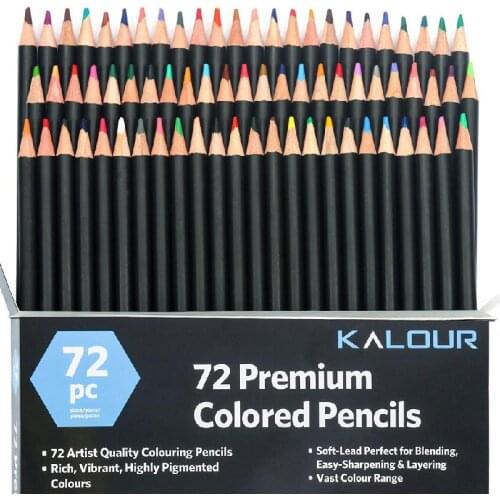 72pcs Color Lead Set Beginners Hand Drawn Pencil Oily Color Pencil Set Brush Color Drawing Pencil Student Supplies Gifts