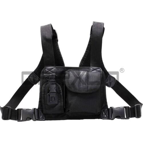 Chest Harness Front Pack Pouch Holster Vest Rig Carry Bag Box for Two Way Ham Radio Baofeng UV5R UV 9R 10R WOUXUN Walkie Talkie
