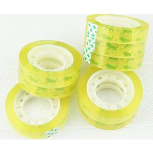 New 3Rolls 12mm*30m Transparent Tape Clear Sealing Packing Student Stationery Accessories School Office Supplies 2021 Hot Sale