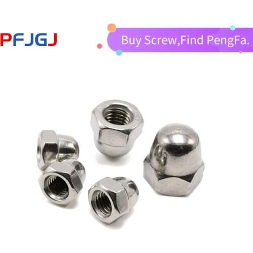 Peng Fa DIN1587 304 Stainless Steel Cap Nut 316 Cap Nut Decorative 201 Nut M3M4M5M6M8M10M12M14M2M16M20