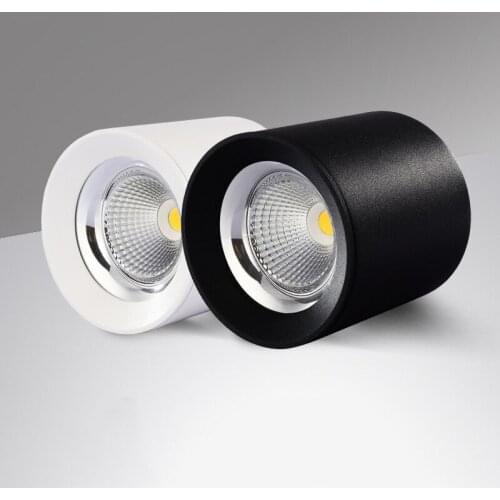 10W Surface Mounted High Quality Aluminum LED Black White Body Ceiling LED Downlight 85-265V 10W For Shop Home Improvement