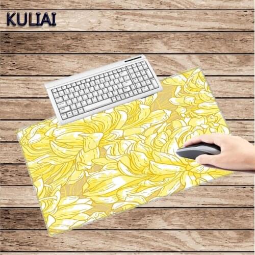 XGZ Yellow Pattern Wallpaper 300X600X2MM L Rubber Mouse Pad Home Desk Computer Desktop Office MousePads Notebook Radiator Mat