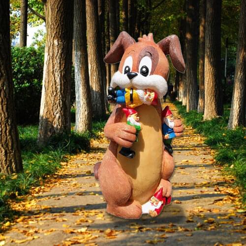 Garden Statues & Sculptures Hot New Product Garden Yoga Dwarf Statue Creative Decoration Villa Home Statuette Goblin Miniature