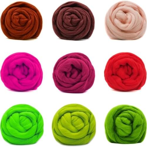 Wool 10g Felting Wool (9 Colors) 19 Microns Super Soft Natural Wool Fiber Starter Pack for Needle Felting Kit 0.35 OZ Per Color