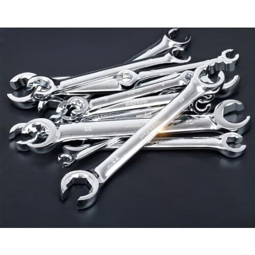 6-27mm Double Headed Metric Open End Wrench Six Angle Special Metal Wrenches for Oil Pipe Tubing Spanner Auto Repair Tools 1pcs