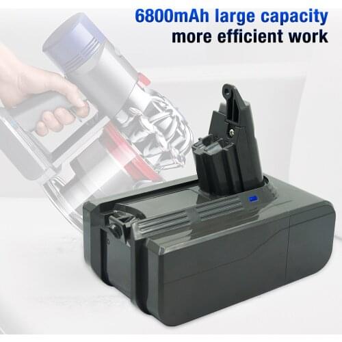 6800mAh Li-ion Battery Replacement for Dyson V6 DC58 DC59 DC61 DC62 Animal SV03 SV05 SV06 SV07 SV09 967810-23 Motorhead Absolute