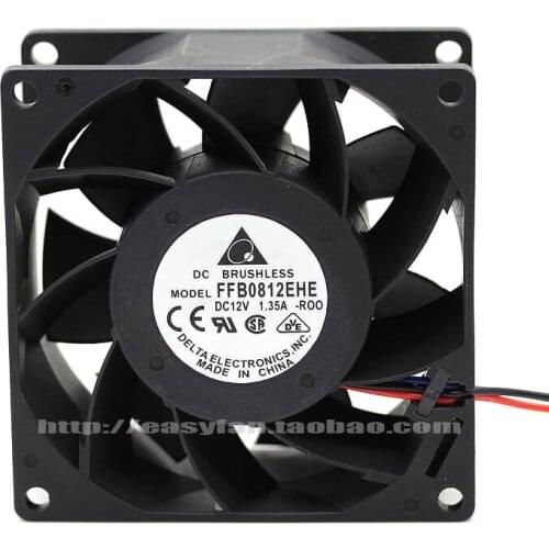 Brand new DELTA FFB0812EHE R00 12V 1.35A 8CM 3PIN cooling fan