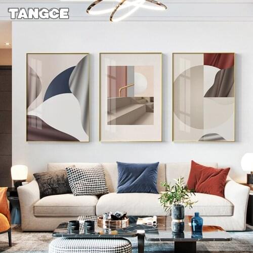 Modern Geometric Wall Art Canvas Poster Print Loft Abstract Wall Pictures Nordic Living Room Interior Home Decorative paintings