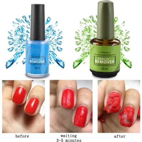 Magic Remover Soak Off Nail Polish Removes Gel Professional Burst Clean Degreaser RP