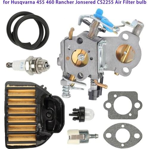 Replacement Mower WTA 29 Carburetor Kit For Husqvarna 455 460 Rancher Jonsered CS2255 Air Filter bulb Repair Tool parts