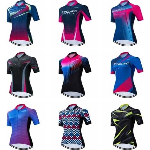 Teleyi Cycling Jersey Women 2021 Pro Team Bicycle Shirt MTB Bike Jersey Tops Anti-UV Cycling Clothing Maillot Ciclismo Mujer