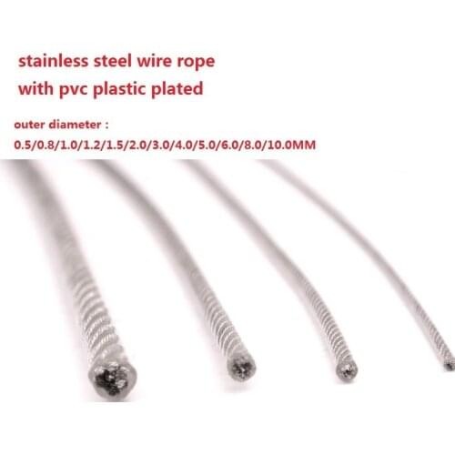 0.5/0.8/1.0/1.2/1.5/2.0/3.0/4.0/5.0/6.0/8.0/10.0MM Diameter Grinding Machine Grinder PVC Coated Stainless Steel Wire Rope Cable
