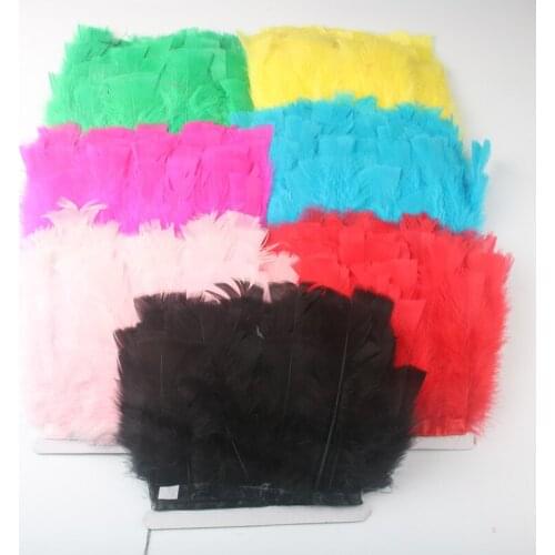 1Yard/lot Turkey Feather Ribbon Trim For Craft Carnival Costume Wedding Dress DIY Decoration Feathers For Crafts