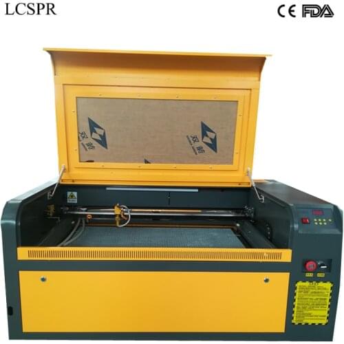 100W 6090 laser engraving cutting machine with good quality laser tube and free shipping to Moscow include customs and tax